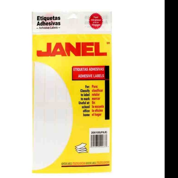 ETIQUETA ADH. BCA. JANEL FILE 20 PAQ.C20H. E.20